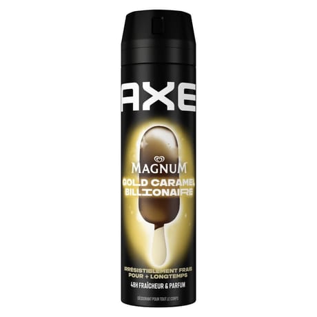 Axe déodorant homme spray gold caramel billonaire 48h fraicheur & parfum 200ml