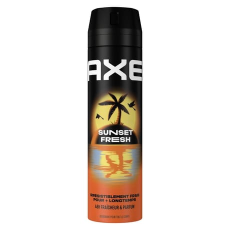 Axe déodorant homme spray sunset fresh 48h fraicheur & parfum 200ml