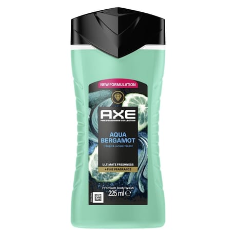 Axe gel douche homme 5en1 aqua bergamot parfum prestige 225ml
