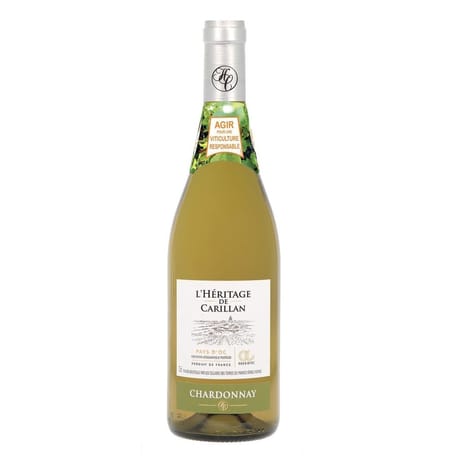L'héritage de carillan chardonnay IGP vin blanc 13°-75cl