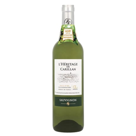 L'Héritage de Carillan vin blanc IGP Sauvignon 75cl