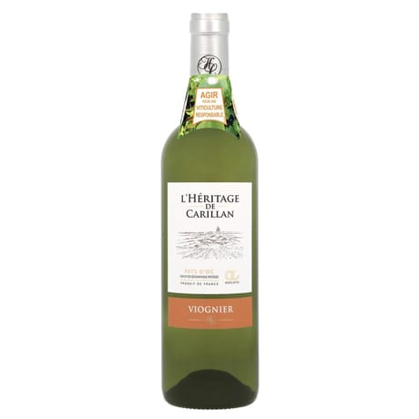 L'Héritage de Carillan vin blanc Viognier 75cl