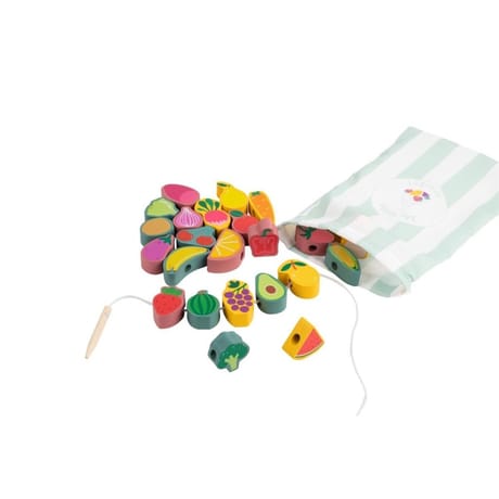 Perles à lacer bois