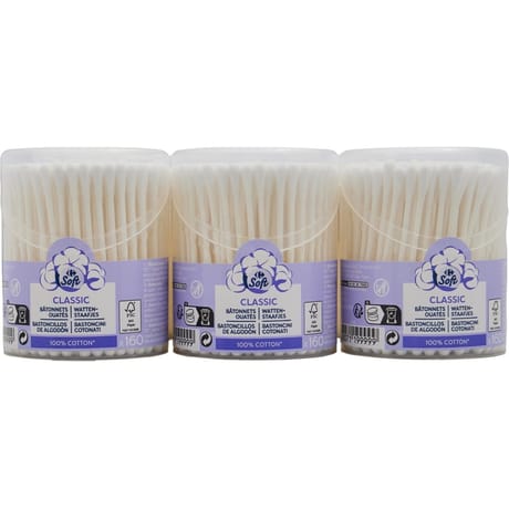 Carrefour soft lot coton tige x160 x6