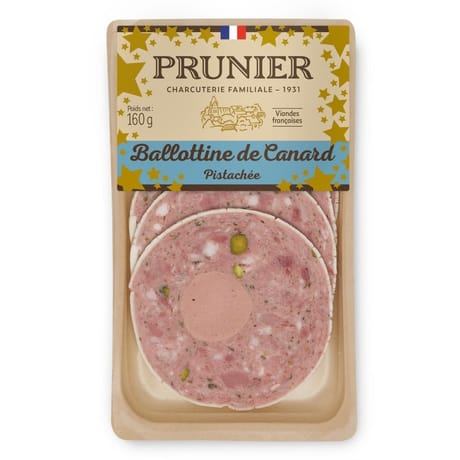 Prunier ballottine de noël canard pistache 160g