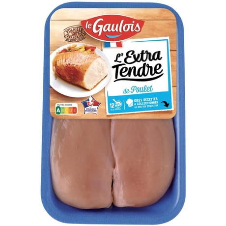 Le Gaulois 2 filets de poulet extra tendre sans ogm