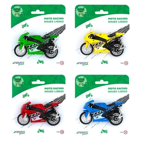 Moto racing métal roues libres