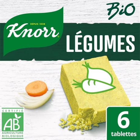 Knorr bouillon cubes saveur légumes bio 60G