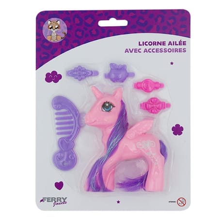 Petite licorne ailée et accessoires
