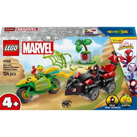 11198 Lego - Course-poursuite entre Spin et Electro en dino-véhicules