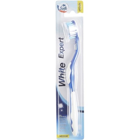 Carrefour soft brosse à dents white expert medium