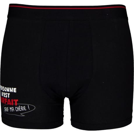 Boxer homme humoristique avec boite cadeau PARFAIT SAUF MA CHERIE S