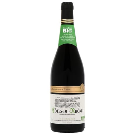 Côte du Rhône vin rouge AOP bio cave d'Augustin Florent 75cl