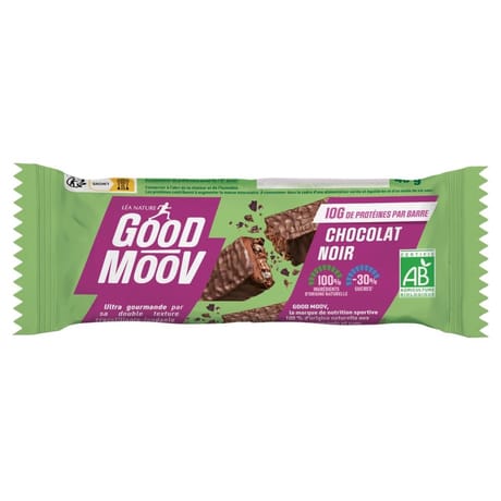 Good moov barre protéinée chocolat noir bio 46g