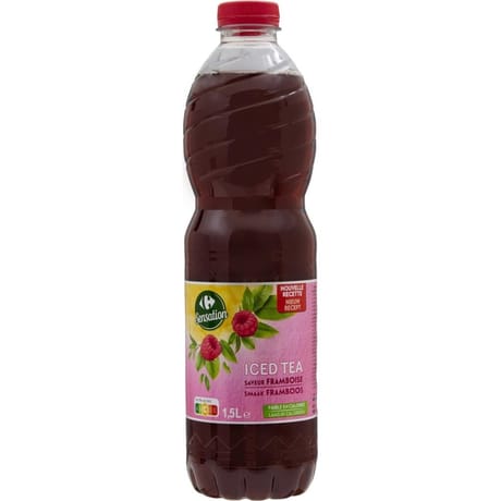 Carrefour sensation boisson iced tea saveur framboise 1.5l