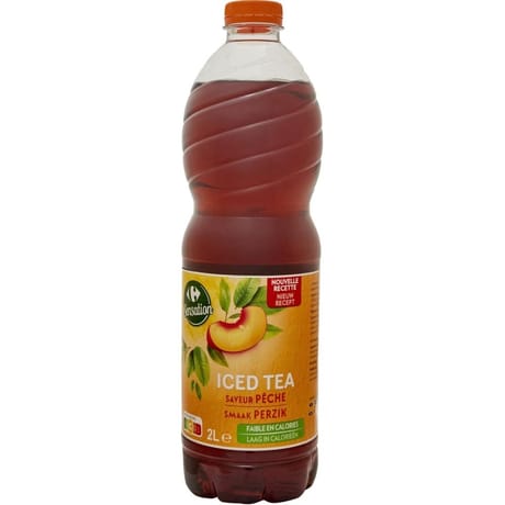 Carrefour sensation boisson iced tea pêche 2l