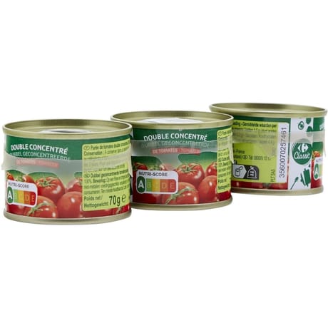 Carrefour classic double concentré de tomates 3x70g