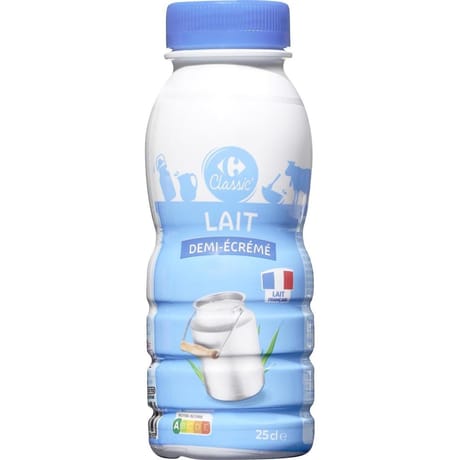 Carrefour lait demi écrémé 25cl