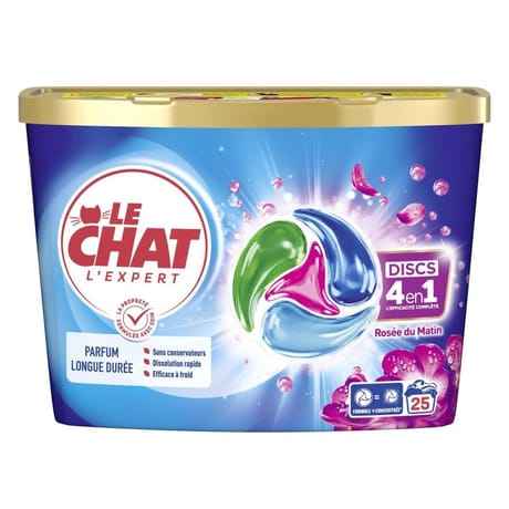 Le chat discs fraîcheur rosée du matin x25 -0.412kg