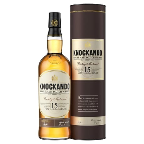 Knockando single malt richly matured 15 ans 70cl 43% vol + étui