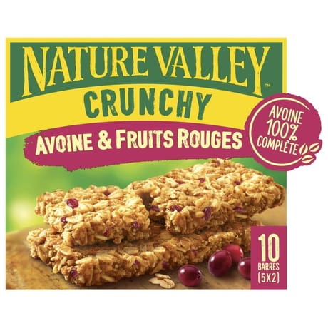 Nature valley barres de céréales crunchy avoine et  baies 5x42g - 210g