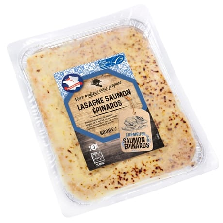 Lasagne saumon épinard 900g