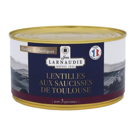 Jean larnaudie lentilles aux saucisses de toulouse