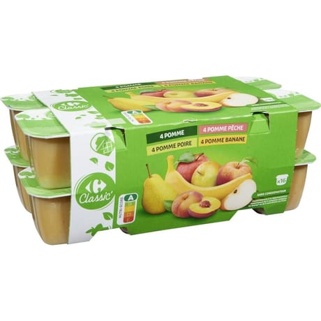 Carrefour classic' desserts de fruits assortiment x16 - 1600g