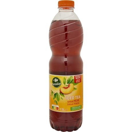 Carrefour sensation iced tea saveur pêche 1.5l