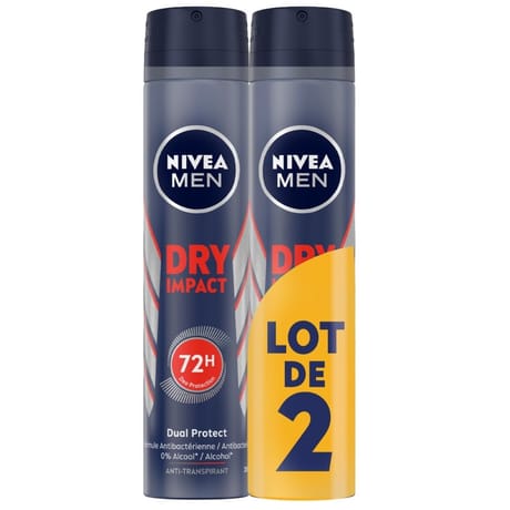 Nivea men anti-transpirant dry impact 72h 2x200ml