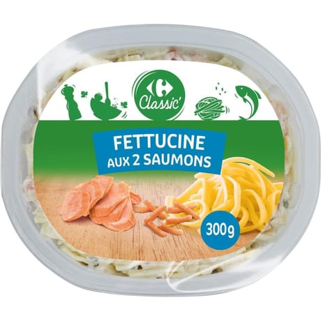 Carrefour Classic' fettucine aux 2 saumons 300g
