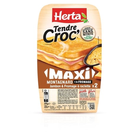 Herta croque monsieur maxi montagnard x2 310g