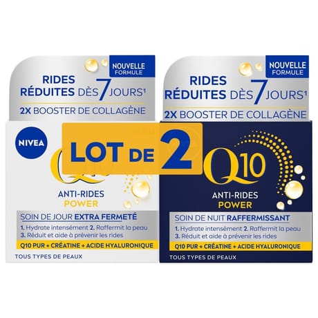 Nivea creme q10 ar jour +nuit  50ml x2