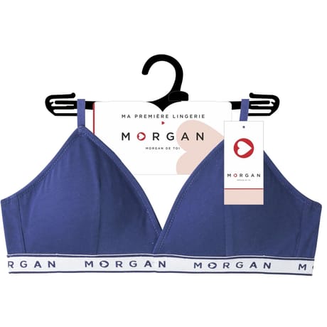 Soutien-gorge souple triangle junior Isa Morgan BLEU MARINE 80A