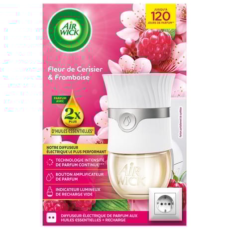 Air wick diffuseur électrique fleur de cerisier & framboise 19ml