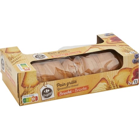 Carrefour original pain grillé brioché 300g