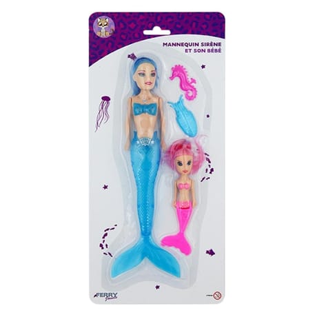 Mannequin sirène et son bébé