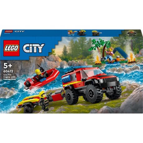 60412 - Lego City - Le camion de pompiers 4x4 et le canot de sauvetage