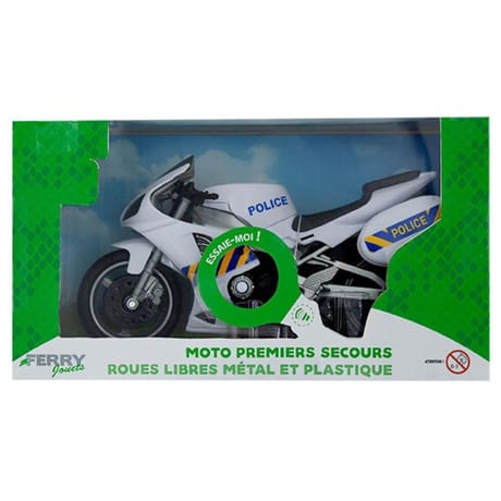 Moto premier secours 1/12 roues libres avec son