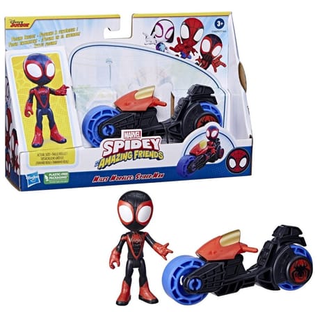 Spidey figurine + moto ast