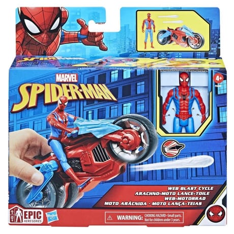 Spiderman figurine 10 cm + moto
