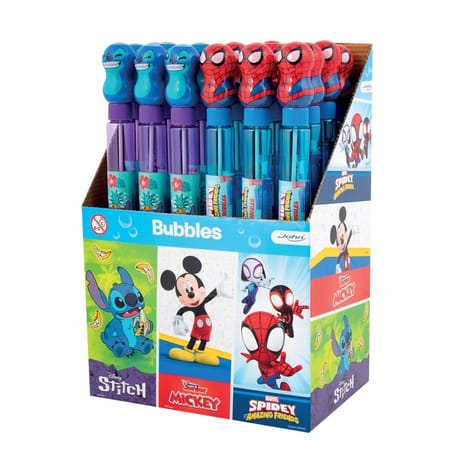 Sabre bulles de savon 120ml Stitch et Spiderman