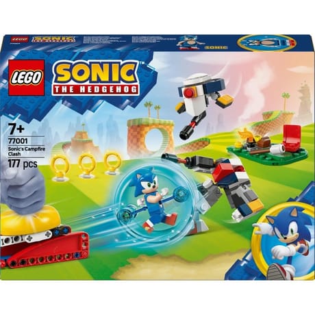 77001 lego sonic the hedgehog -conflit au feu de camp de sonic jouet po