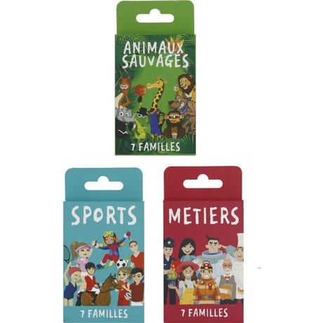 Jeu de 7 familles 42 cartes plastifiées