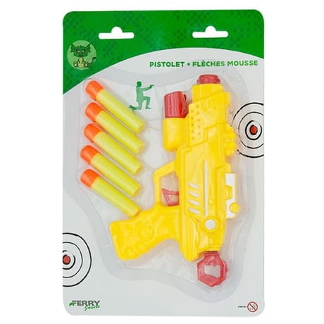 Pistolet + flèches mousse