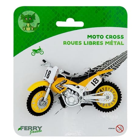 Moto cross métal roues libres