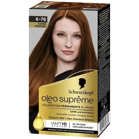 Schwarzkopf oleo supême coloration permanente 6-76 cuivré profond