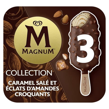 Magnum collection caramel salé & amandes 3x90ml 222g