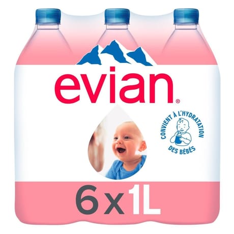 Evian eau minérale naturelle  6 x 1l