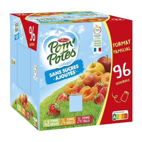 Pom'potes compotes gourdes multi-variétés 96x90g - 8640g